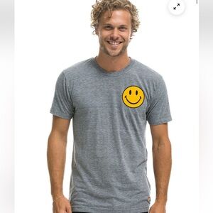 Aviator Nation smiley 2 crew heather Gray size large